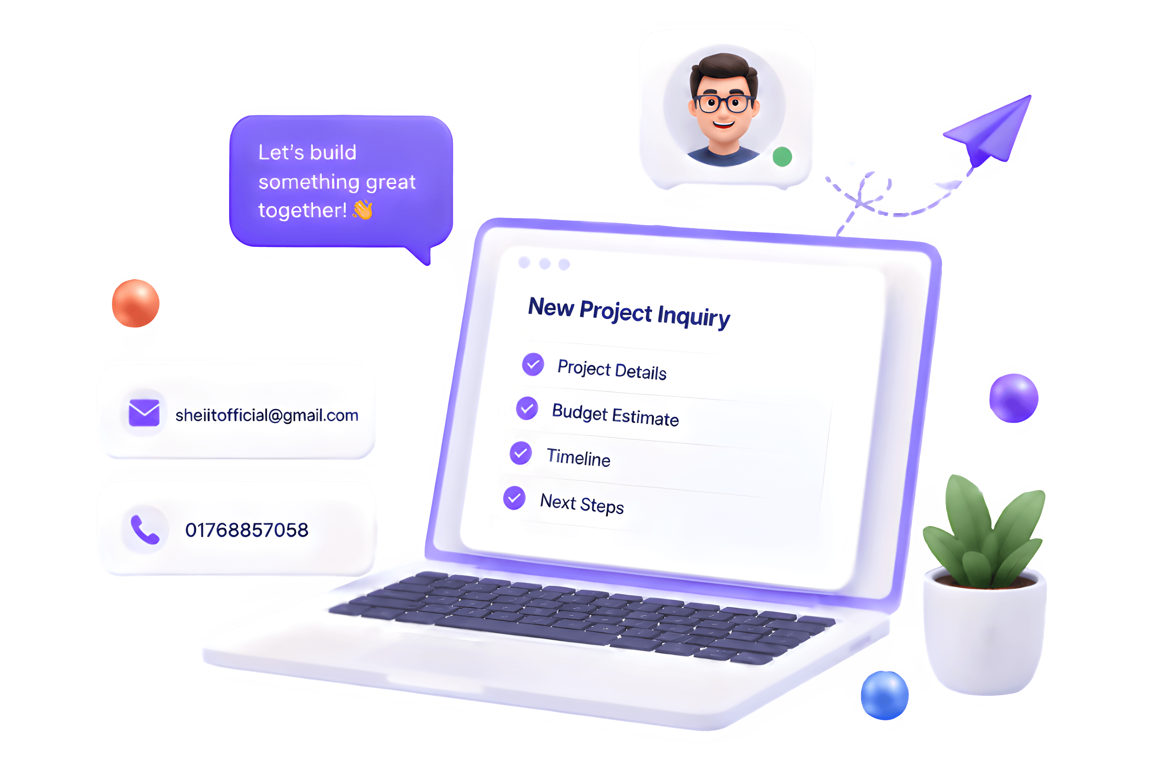 Contact project inquiry dashboard